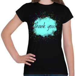 printfashion Thank you - Női póló - Fekete (13272131)