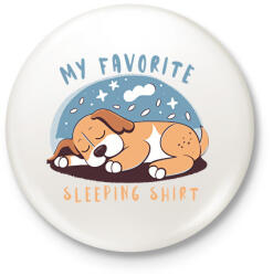 printfashion Alvós póló - kutyás - Kitűző, hűtőmágnes - Fehér (12651949)