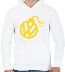 printfashion VW Bomb - Férfi kapucnis pulóver - Fehér (1661549)