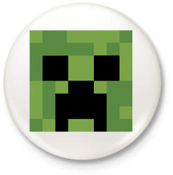 printfashion Creeper Minecraft - Kitűző, hűtőmágnes - Fehér (14507431)