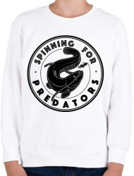 printfashion SpinningForPredators - Gyerek pulóver - Fehér (5388409)