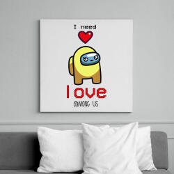 printfashion Among us - I need love - Vászonkép - Fehér (6636265)