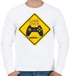 printfashion Game Over - Férfi pulóver - Fehér (7805798)