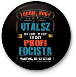 printfashion Profi focista - Kitűző, hűtőmágnes - Fekete (4991589)