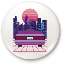 printfashion Future car - Kitűző, hűtőmágnes - Fehér (9442977)