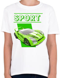 printfashion Sport autó - Gyerek póló - Fehér (1817386)