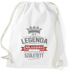 printfashion Ez a legenda májusban született - Sportzsák, Tornazsák - Fehér (2452612)