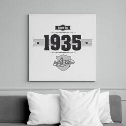 printfashion born-in-1935-(dark&lightgrey) - Vászonkép - Fehér (6622529)