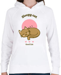 printfashion sleepycat - Női kapucnis pulóver - Fehér (11430568)