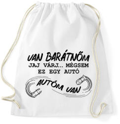 printfashion Autó barátnő - Sportzsák, Tornazsák - Fehér (12900876)
