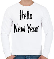 printfashion Hello New Year - Férfi pulóver - Fehér (1123737)