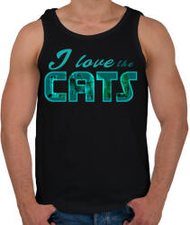 printfashion i love the cats-blue - Férfi atléta - Fekete (13539966)