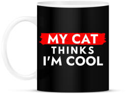 printfashion My cat thinks I'm Cool - Bögre - Fekete (12035000)