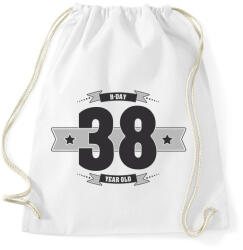 printfashion b-day-38-dark-lightgrey - Sportzsák, Tornazsák - Fehér (510913)