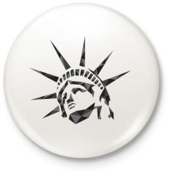 printfashion Geometrikus Szabadság szobor - Kitűző, hűtőmágnes - Fehér (3090477)