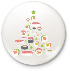 printfashion Sushi fenyőfa - Kitűző, hűtőmágnes - Fehér (14620980)