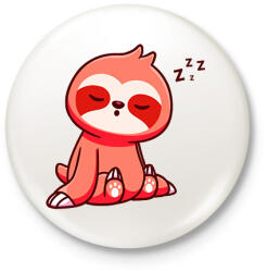 printfashion Lajhár - Kitűző, hűtőmágnes - Fehér (13899046)