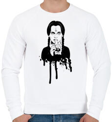 printfashion Wednesday Addams - Férfi pulóver - Fehér (2885437)