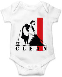printfashion Clean - Banksy - Baba Body - Fehér (9285344)
