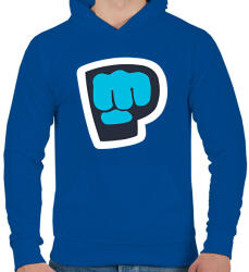 printfashion PewDiePie - Férfi kapucnis pulóver - Királykék (1493844)
