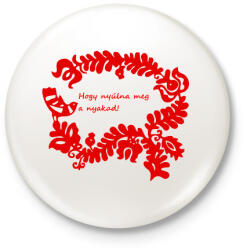 printfashion Szelíd szitkok - nyúlna meg a nyakad - Kitűző, hűtőmágnes - Fehér (15200623)