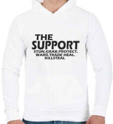 printfashion League of legends Support main - Férfi kapucnis pulóver - Fehér (1805736)