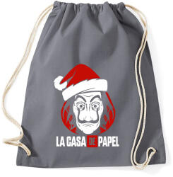 printfashion La Casa De Papel Christmas fehér - Sportzsák, Tornazsák - Grafitszürke (5710682)