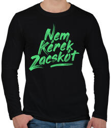 printfashion nem-kerek-zacskot-paint-mint - Férfi hosszú ujjú póló - Fekete (1073846)
