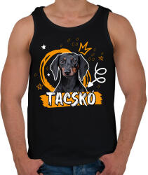 printfashion Tacskó firka - Férfi atléta - Fekete (11848923)