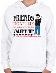 printfashion Strange valentine - Mike - Gyerek kapucnis pulóver - Fehér (11697461)