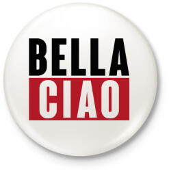 printfashion BELLA CIAO - fekete-piros - Kitűző, hűtőmágnes - Fehér (5355251)