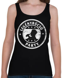 printfashion Legénybúcsú party - Női atléta - Fekete (5268415)