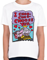 printfashion Szerelmes vonat - Gyerek póló - Fehér (11726356)