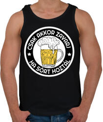 printfashion Csak akkor zavarj ha sört hoztál - Férfi atléta - Fekete (12960998)