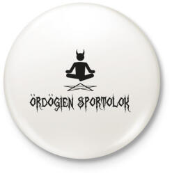 printfashion Ördögi Jóga - Kitűző, hűtőmágnes - Fehér (3082930)