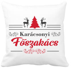 printfashion Karácsonyi főszakács - Párnahuzat, Díszpárnahuzat - Fehér (11002947)