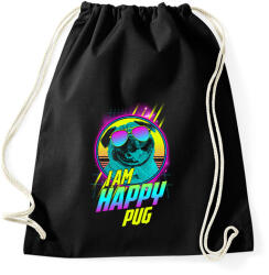 printfashion Boldog mopsz - Sportzsák, Tornazsák - Fekete (2299661)