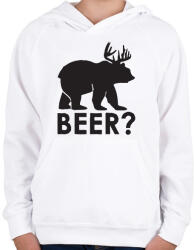 printfashion Beer? - Gyerek kapucnis pulóver - Fehér (2456424)