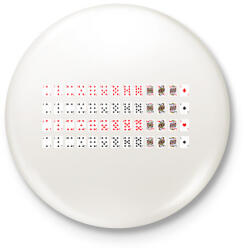 printfashion Kártya pakli - Kitűző, hűtőmágnes - Fehér (11688697)