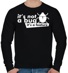 printfashion It's not a bug, It's a feature - Férfi pulóver - Fekete (2676547)