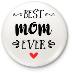 printfashion Legjobb anya - Kitűző, hűtőmágnes - Fehér (3079935)