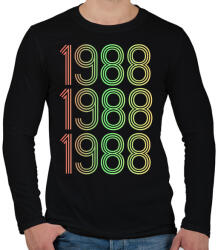 printfashion 1988 - Férfi hosszú ujjú póló - Fekete (4278053)