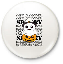 printfashion Spooky szellem - Kitűző, hűtőmágnes - Fehér (14636831)