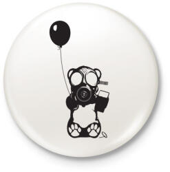 printfashion Atommaci - Kitűző, hűtőmágnes - Fehér (3073944)