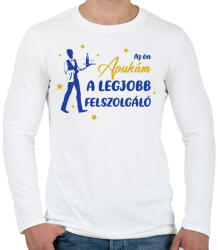 printfashion Az én apukám - Felszolgáló - Férfi hosszú ujjú póló - Fehér (9429750)
