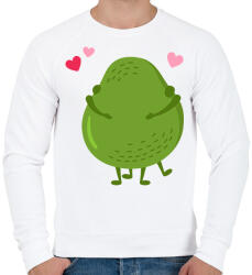 printfashion Avokádó love - Férfi pulóver - Fehér (11890619)