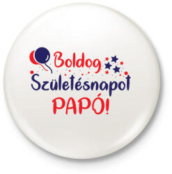 printfashion Boldog születésnapot papó - Kitűző, hűtőmágnes - Fehér (3089725)