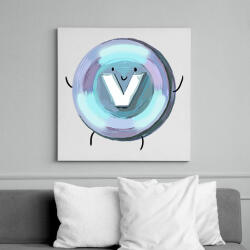 printfashion V-bucks - Fortnite - Vászonkép - Fehér (6634038)