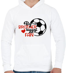 printfashion Big brother biggest fan - Férfi kapucnis pulóver - Fehér (4951432)