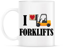 printfashion Imádom a targoncákat - Bögre - Fehér (13073968)